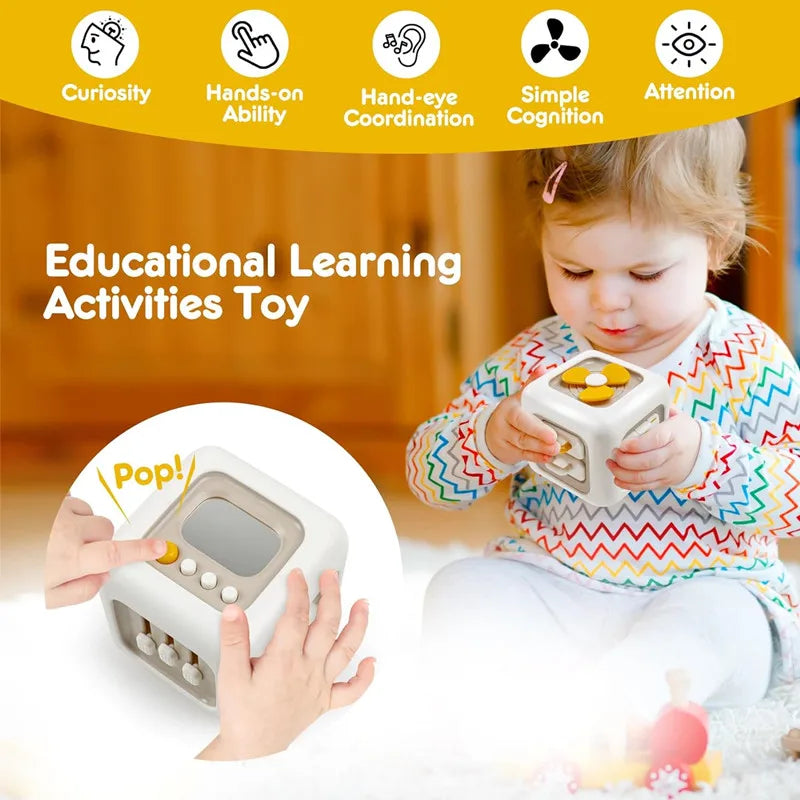 Cubo de actividades Montessori 6 en 1 para bebés