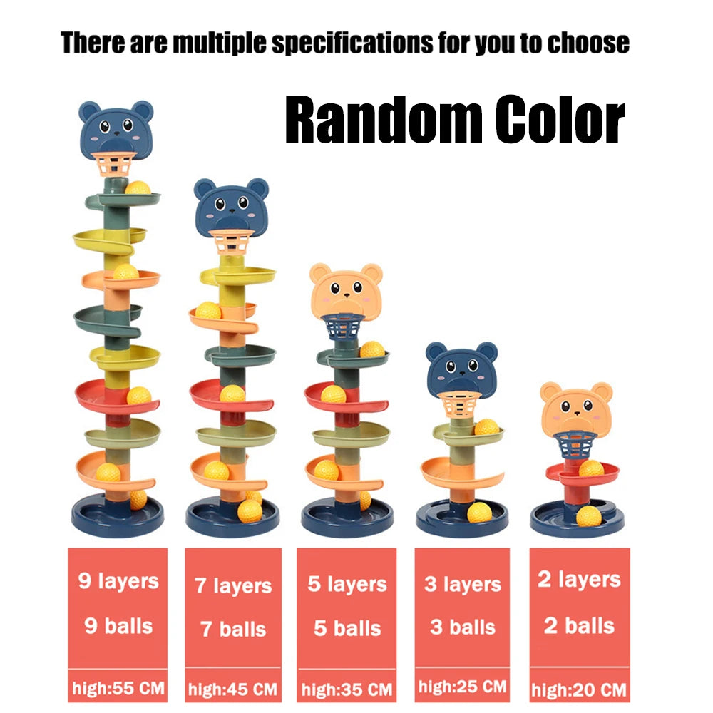 Torre de bolas Montessori de Aventuras educativa para bebés