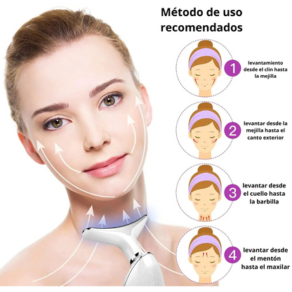 Masajeador facial para reafirmar la piel rostro y cuello.