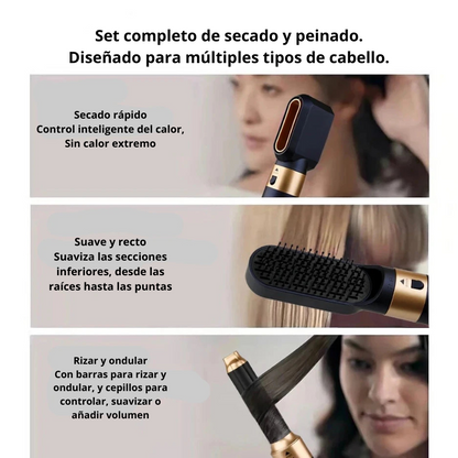 Moldelador Multi Hair Styler 5 en 1, Secador, Plancha, Ondas Para El Cabello.